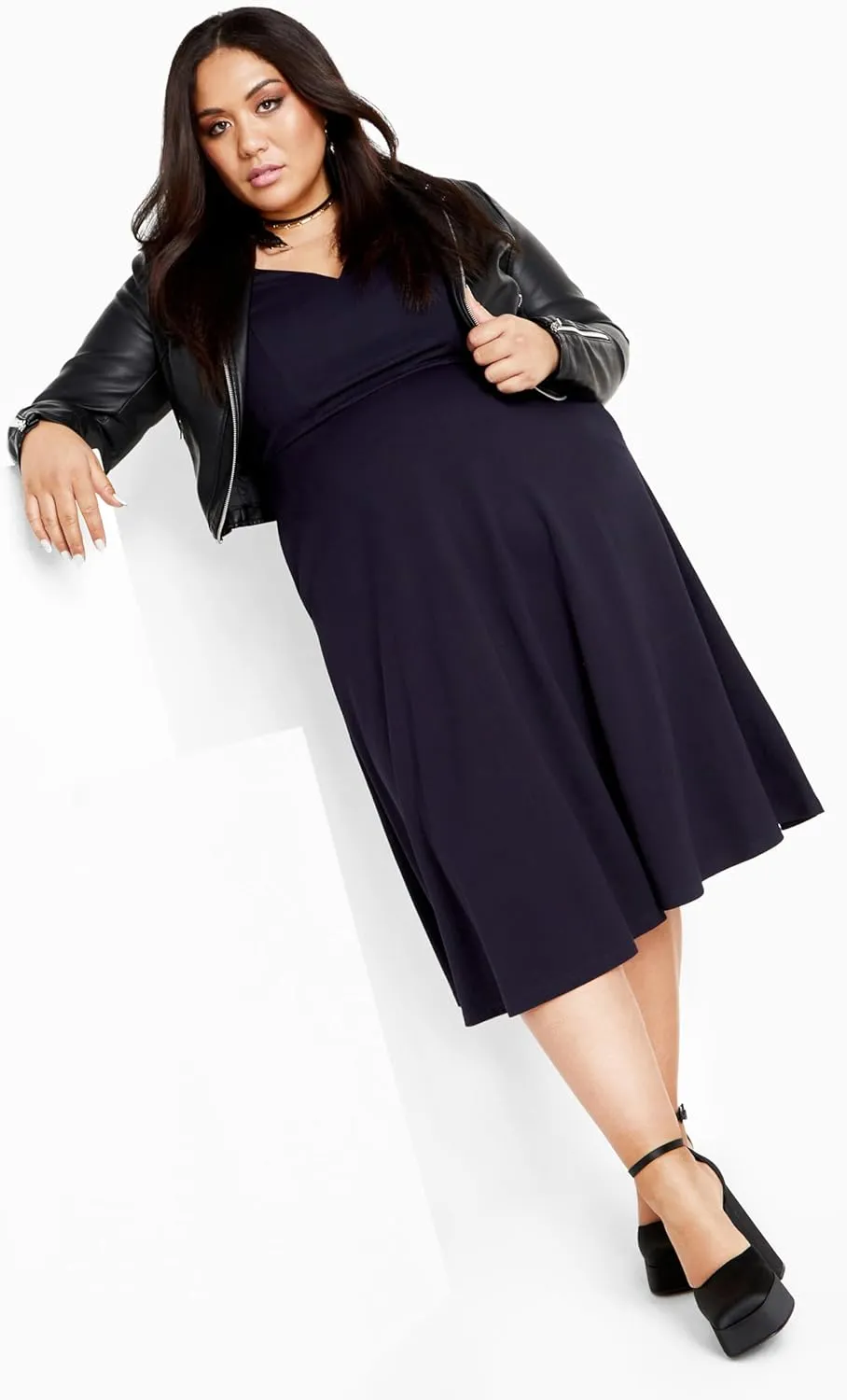 City Chic Women's Plus Size Dress - Cute Girl Elbow Sleeve