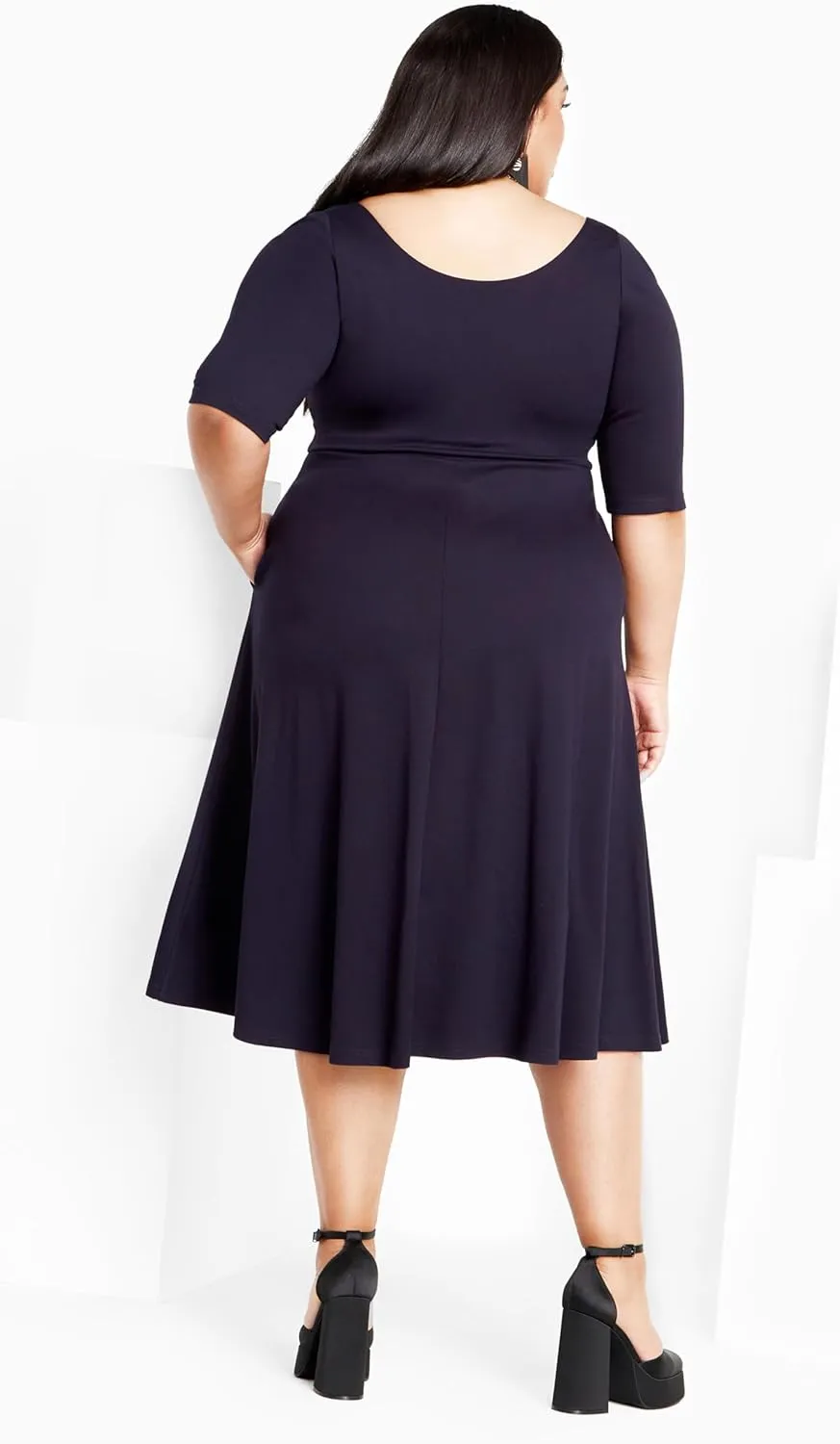 City Chic Women's Plus Size Dress - Cute Girl Elbow Sleeve