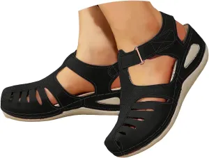 Closed Toe Wedge Sandals for Women Dressy Summer Comfortable Platform Wedges Ankle Strap Wide Width Walking Sandals Arch Support Casual Hollow Out Sandal Dress Shoes