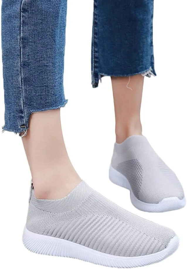 Comfortable Orthopedic Shoes for Women, Casual Sports Women Wide Width Breathable Walking Comfortable Slip on Sneakers, Non Slip Lightweight Shoes Arch Support Sneakers