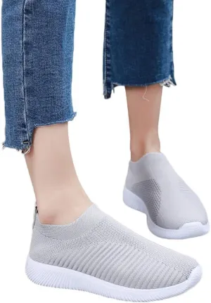 Comfortable Orthopedic Shoes for Women, Casual Sports Women Wide Width Breathable Walking Comfortable Slip on Sneakers, Non Slip Lightweight Shoes Arch Support Sneakers