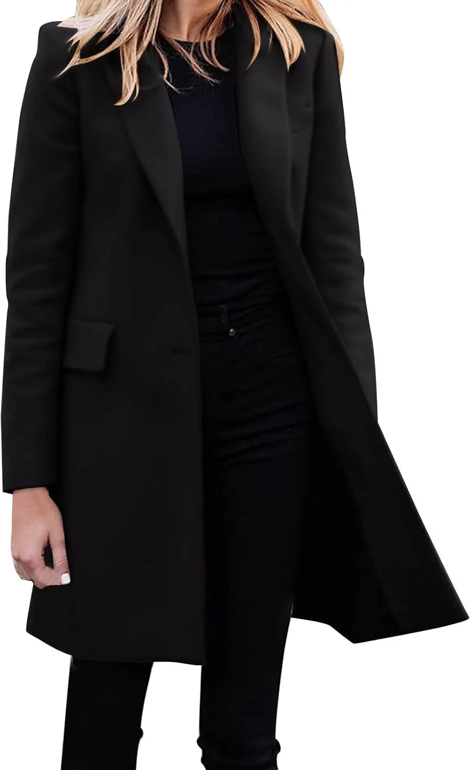 cooki Fall Jackets for Women 2023 Women's Trench Coat Double-Breasted Classic Lapel Overcoat Waterproof Coat Classic Jackets