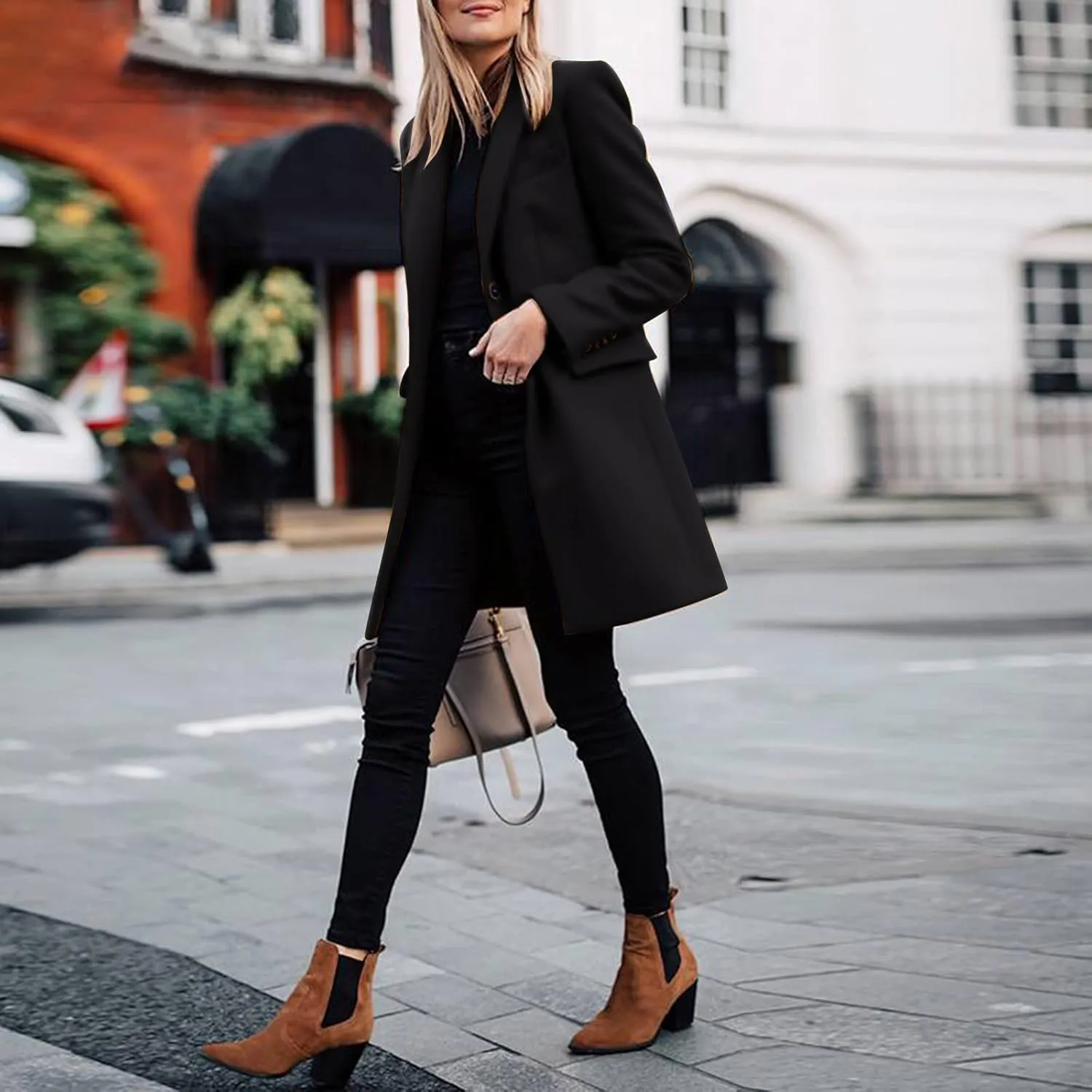 cooki Fall Jackets for Women 2023 Women's Trench Coat Double-Breasted Classic Lapel Overcoat Waterproof Coat Classic Jackets
