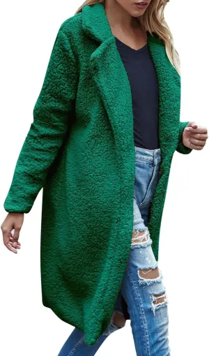 cooki Fur Coats for Women Faux Fur Jackets Fall Fashion Women's 2023 Winter Open Front Long Shaggy Coat Outerwear Fall Jacket