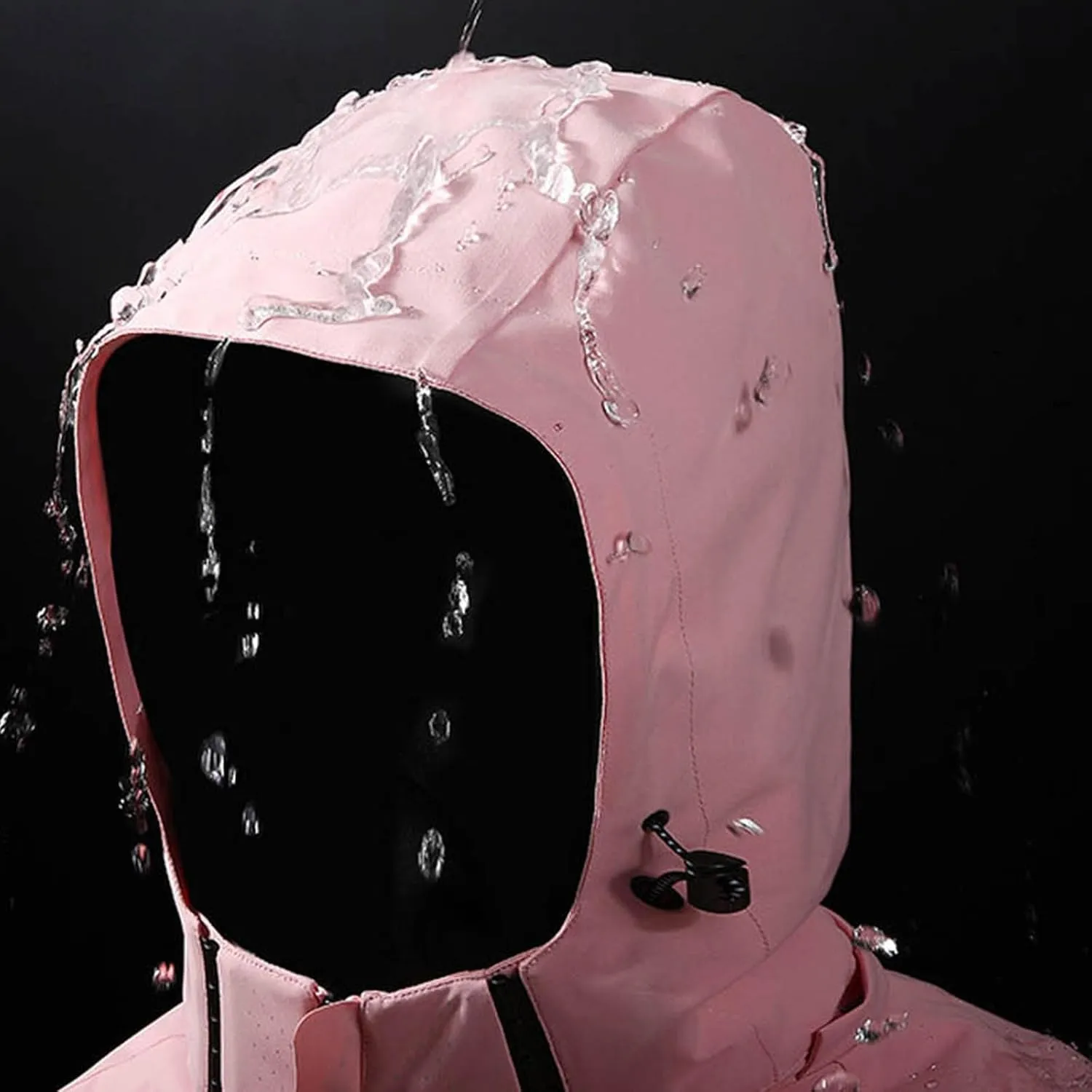 cooki Rain Coat Women with Hood Waterproof Windbreaker Lightweight Raincoats Travel Rain Jacket Breathable Trench Coat