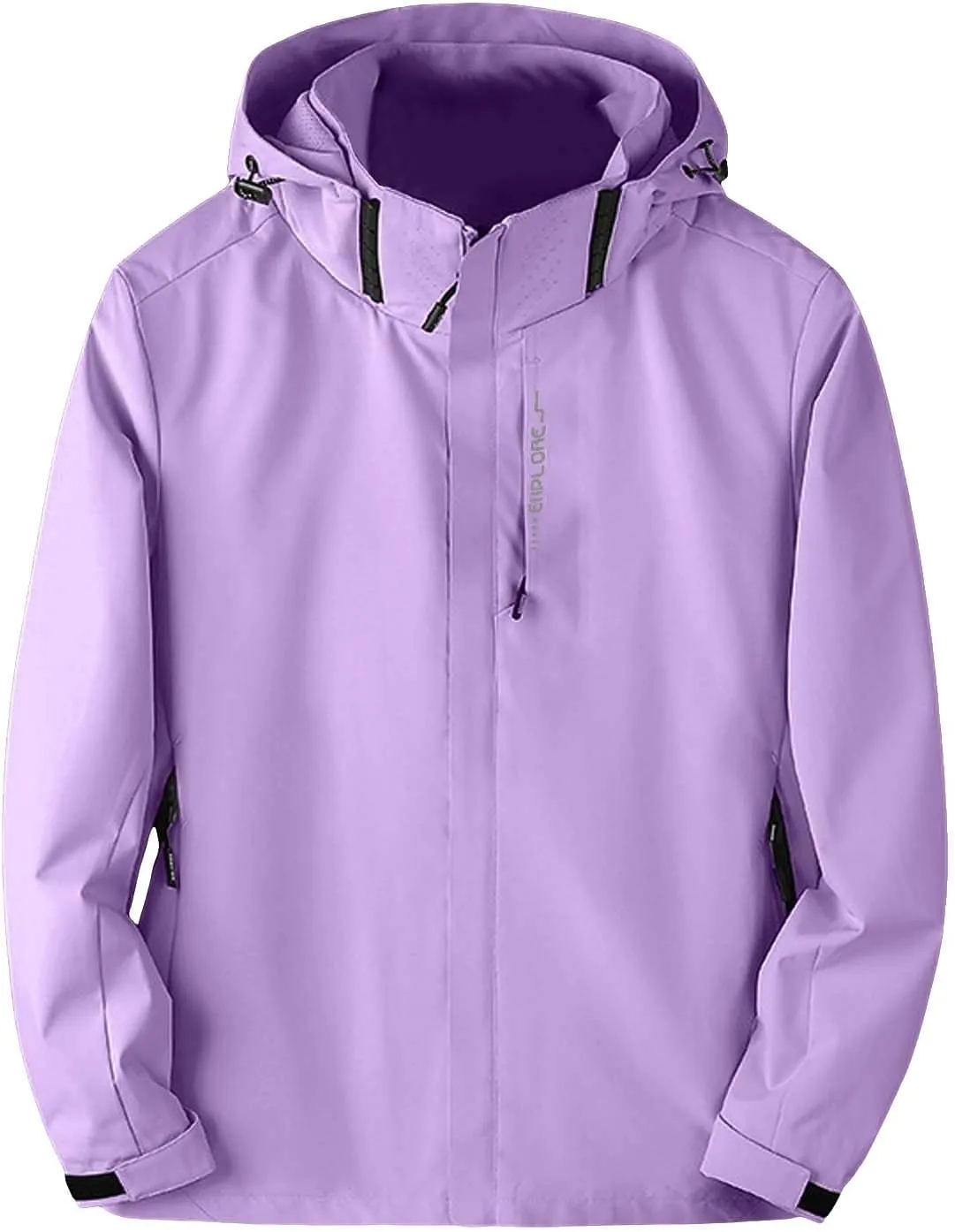 cooki Rain Coat Women with Hood Waterproof Windbreaker Lightweight Raincoats Travel Rain Jacket Breathable Trench Coat