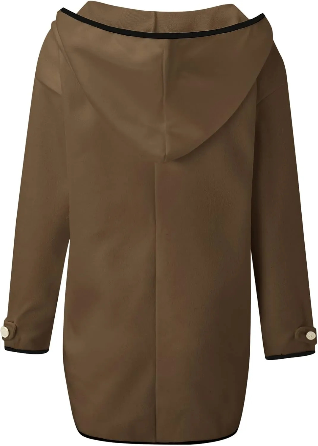 cooki Trench Coat for Women 2023 Hooded Wood Blend Lapel Callor Windproof Pea Coat Winter Warm Fleece Jackets Outerwear Coat