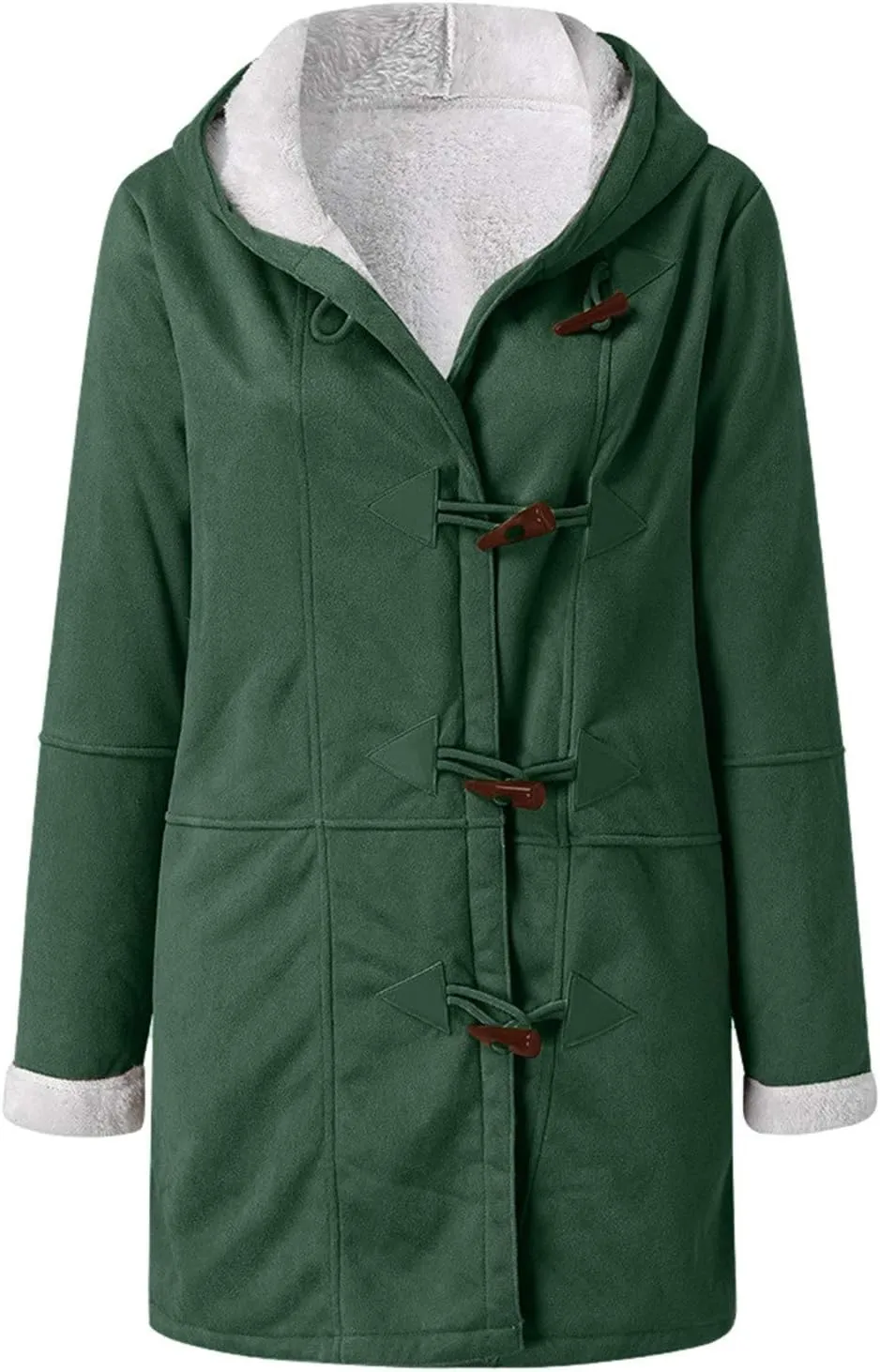 cooki Winter Coats for Women 2023 Warm Sherpa Fleece Lined Distressed Jackets Hooded Parka Faux Suede Peacoat Outerwear