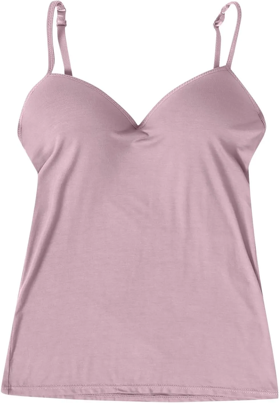 Cotton Camisole Tops for Women Shelf Bra Adjustable Spaghetti Strap Tank Top Basic Cami Undershirt