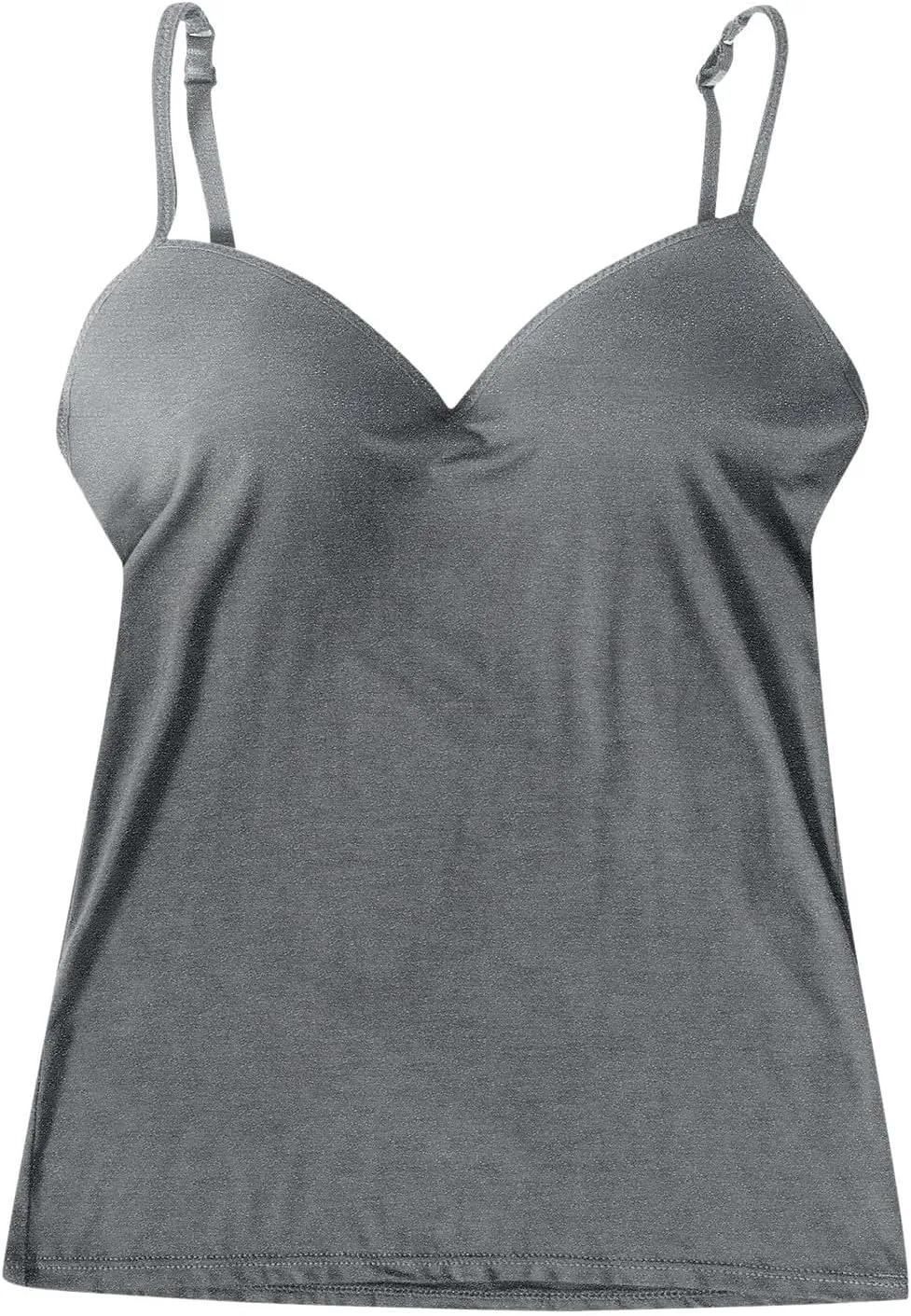 Cotton Camisole Tops for Women Shelf Bra Adjustable Spaghetti Strap Tank Top Basic Cami Undershirt