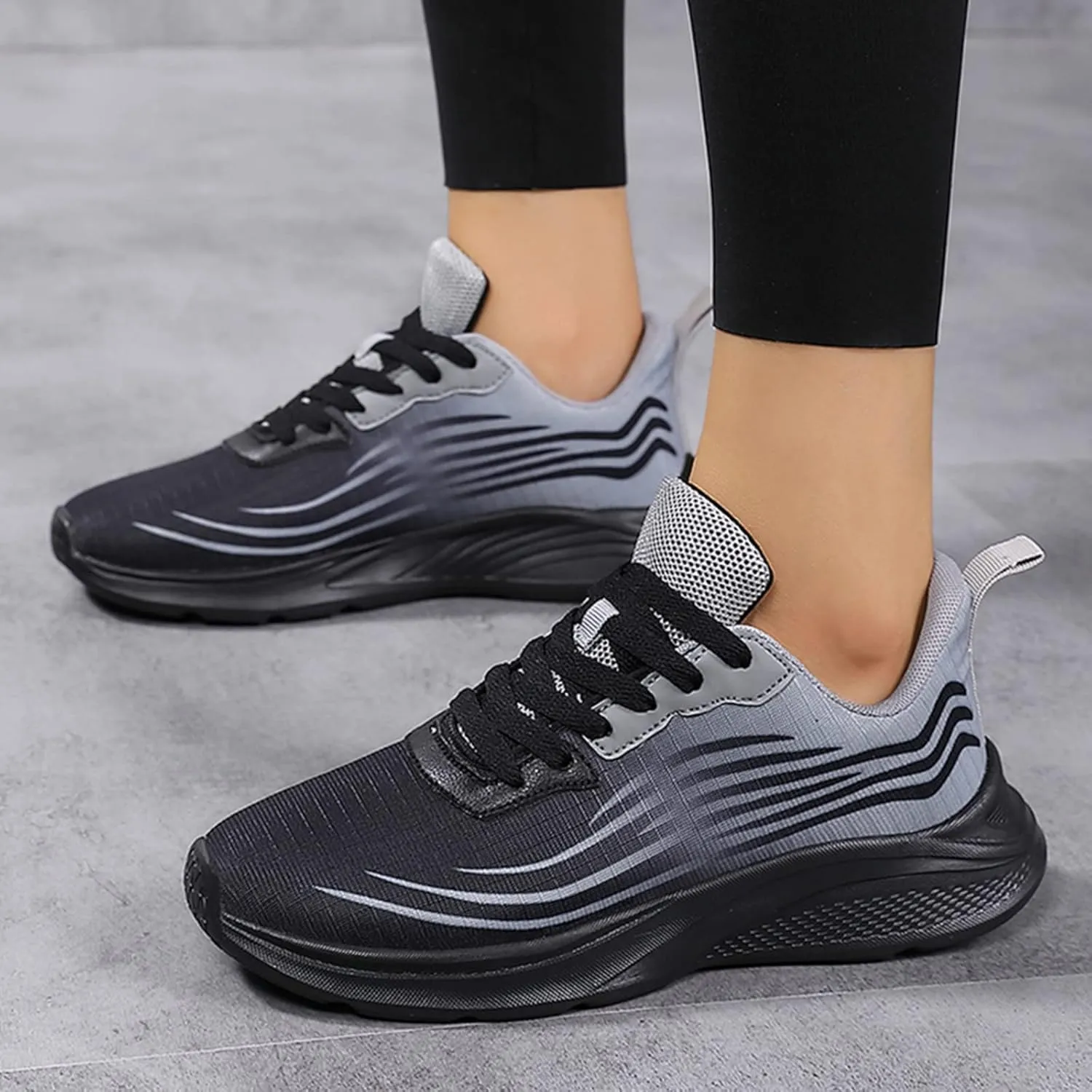 Cushion Comfortable Running Tennis Shoes for Women Fashion Low Top Sneakers with Platform Jogger Running Shoe