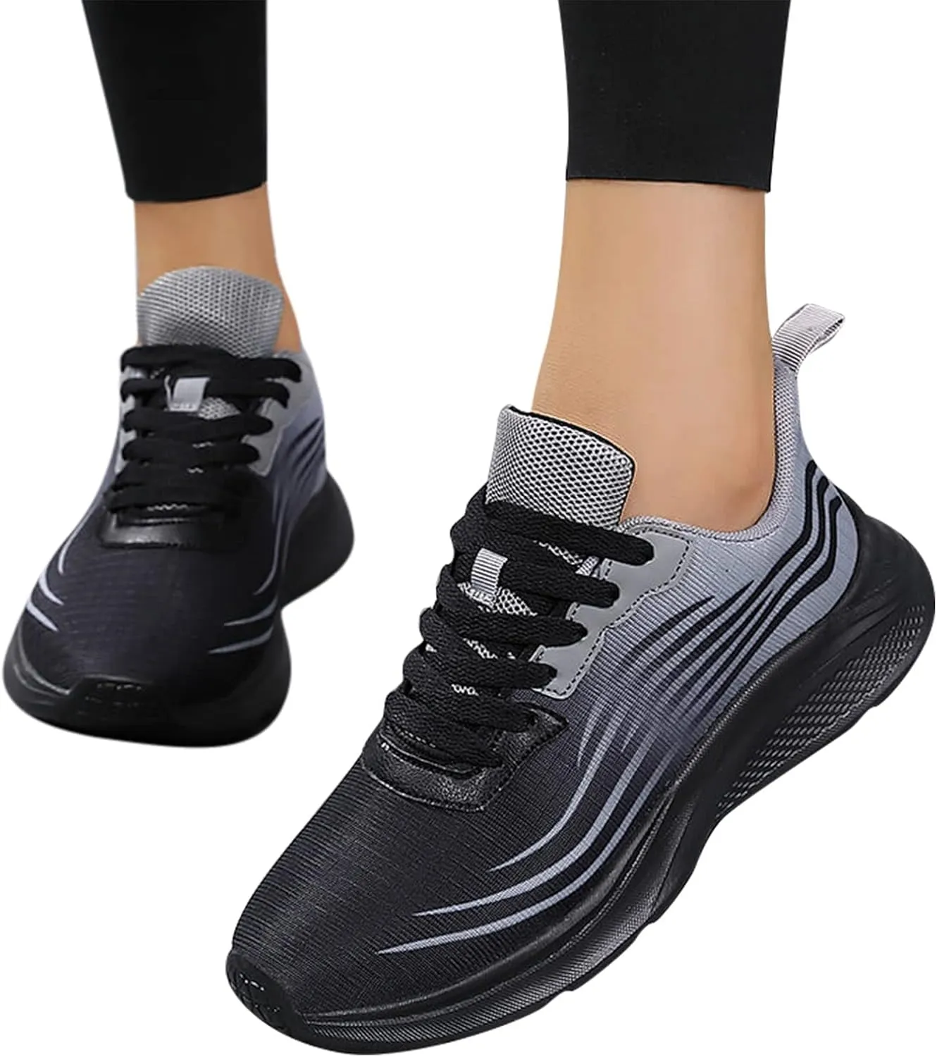 Cushion Comfortable Running Tennis Shoes for Women Fashion Low Top Sneakers with Platform Jogger Running Shoe