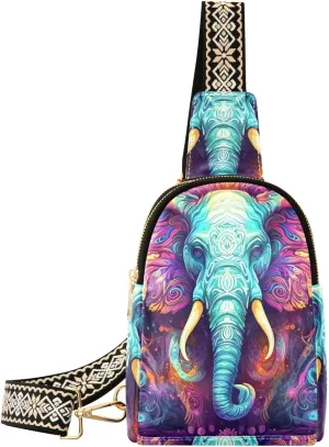 Cute Elephant Sling Bag for Women Fanny Packs for Women Small Leather Fanny Pack Crossbody Bags Fashion Waist Packs Chest Bag for Travel 21340615