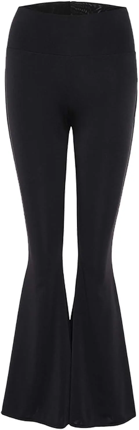 DESANT Flare Yoga Pants for Women Loose High Waisted Bell Bottom Yoga Leggings Stretch Comfy Soft Flare Lounge Trousers Black