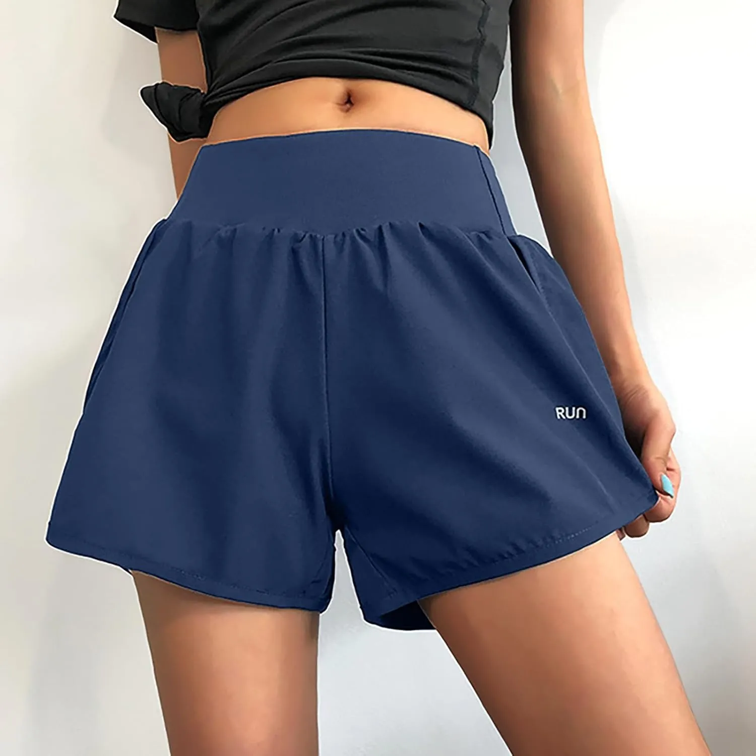 Dgoopd Womens Running Shorts High Waisted Summer Athletic Shorts Workout Shorts Women High Waisted Summer Shorts