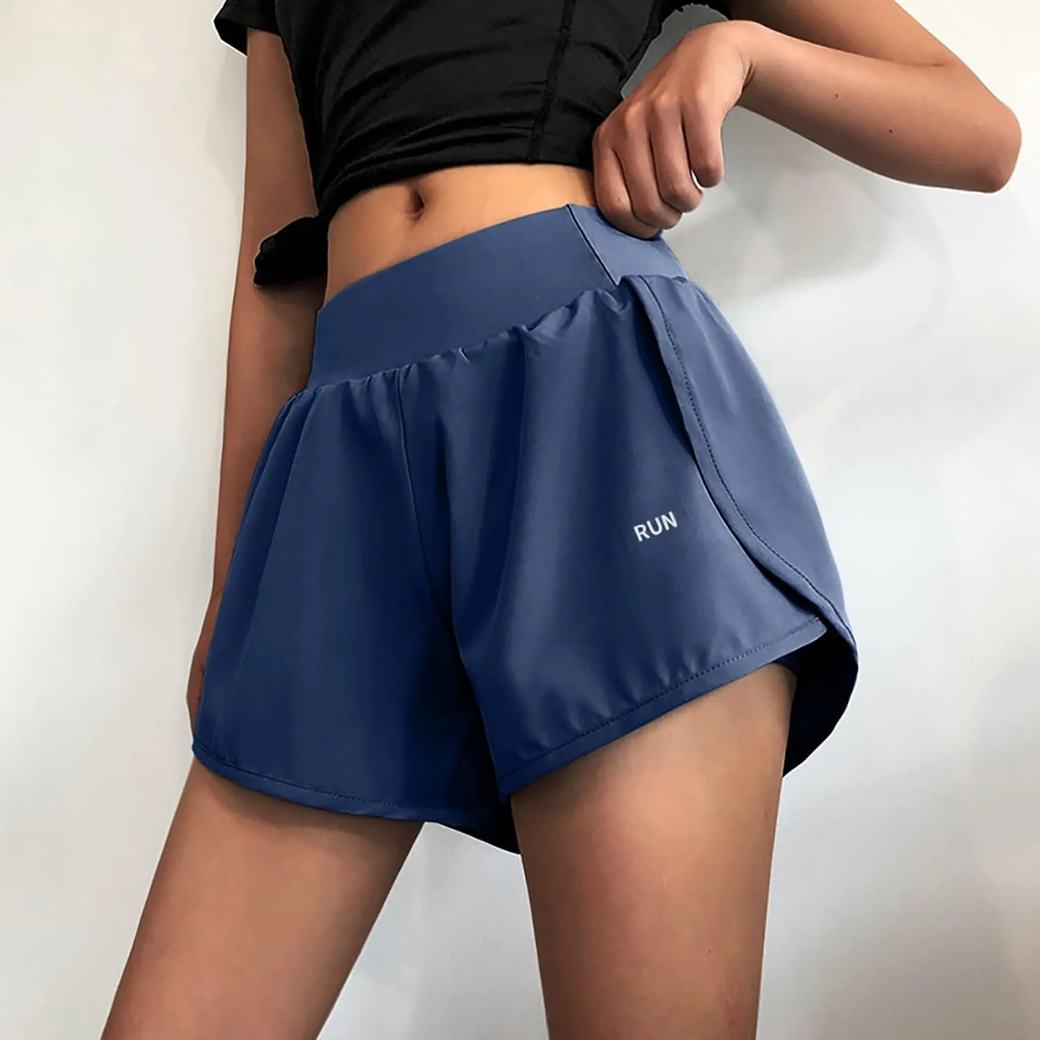 Dgoopd Womens Running Shorts High Waisted Summer Athletic Shorts Workout Shorts Women High Waisted Summer Shorts