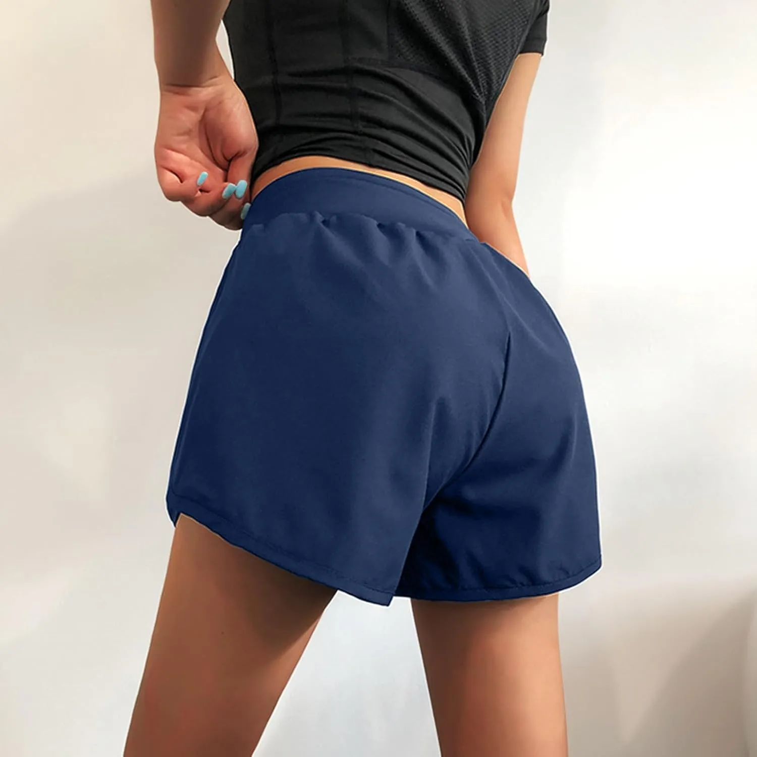 Dgoopd Womens Running Shorts High Waisted Summer Athletic Shorts Workout Shorts Women High Waisted Summer Shorts