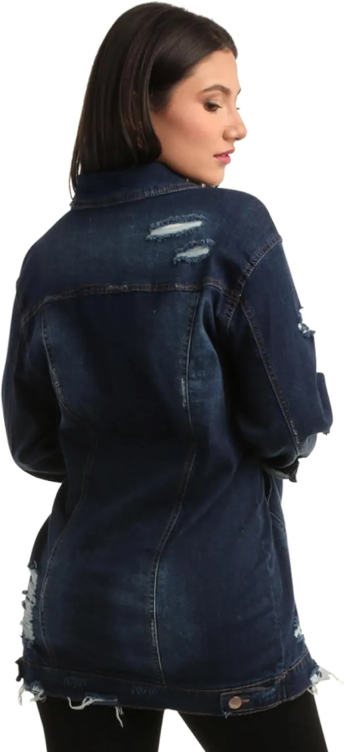 dollhouse Womens Jacket - Basic Denim Classic Crop Jean Jacket (Size: S-XL)