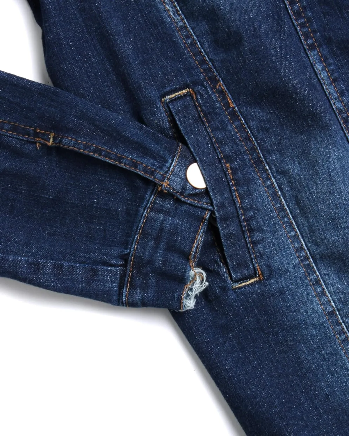 dollhouse Womens Jacket - Basic Denim Classic Crop Jean Jacket (Size: S-XL)