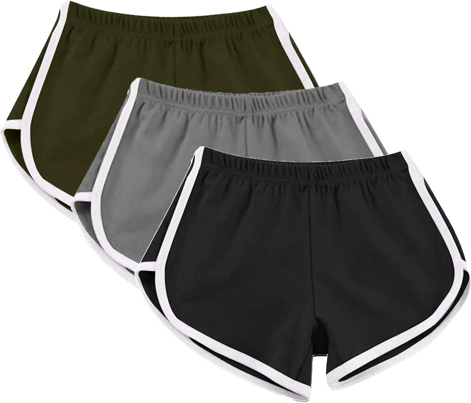 Dolphin Shorts for Women 3 Pack High Waisted Yoga Shorts Athletic Sports Shorts Biker Shorts Gym Workout Shorts