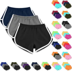 Dolphin Shorts for Women 3 Pack High Waisted Yoga Shorts Athletic Sports Shorts Biker Shorts Gym Workout Shorts