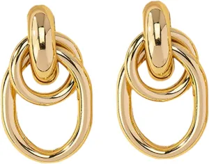 Earrings,1 Pair Women Earrings Prom Earrings Dangle Earrings for Women Fashion Jewelry Minimalist Earrings Jewelry for Women Circle Earrings Gold Statement Earrings for Women Alloy
