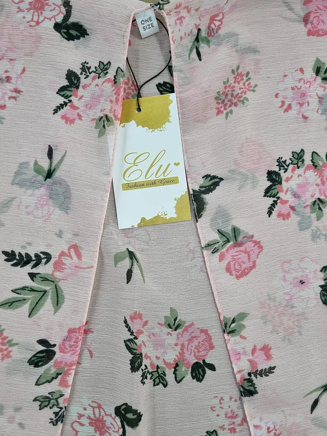 Elu  Women's Beach Cover up Swimsuit Kimono Cardigan Casual Tops with Bohemian Floral Print