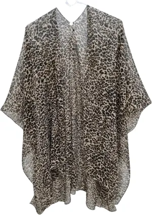 Elu  Women's Beach Cover up Swimsuit Kimono Cardigan Casual Tops with Bohemian Floral Print