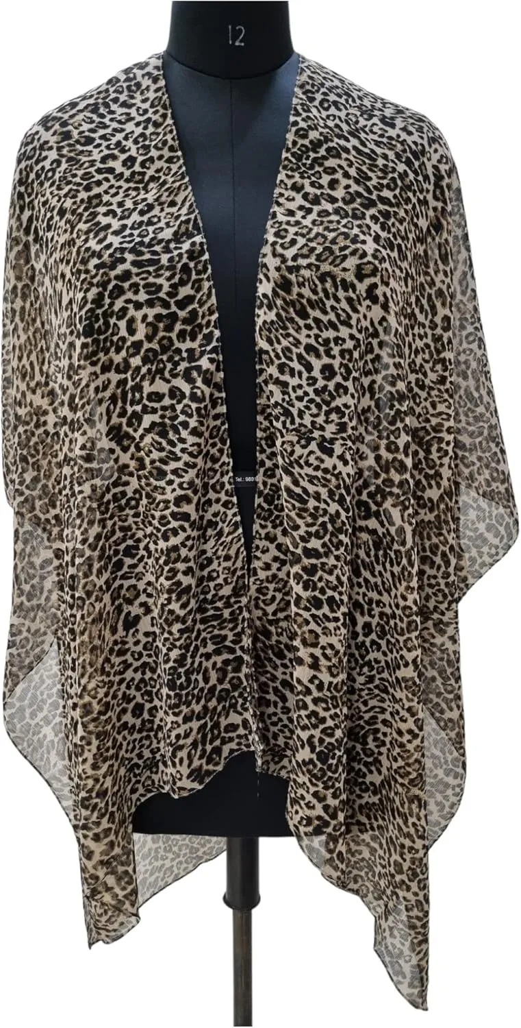 Elu  Women's Beach Cover up Swimsuit Kimono Cardigan Casual Tops with Bohemian Floral Print