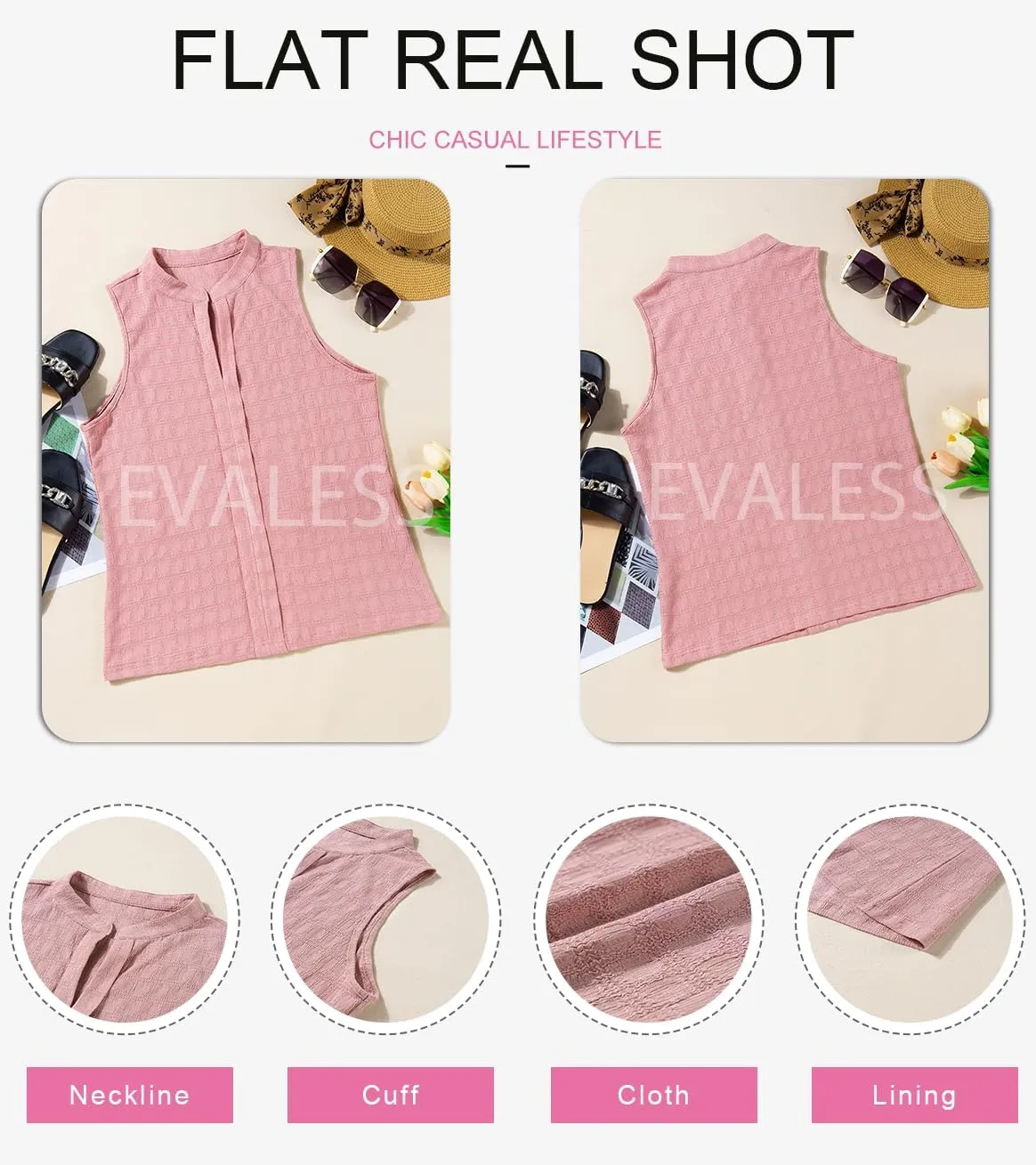 EVALESS Tank Tops for Women Trendy 2025 Summer Tops Sleeveless Shirts