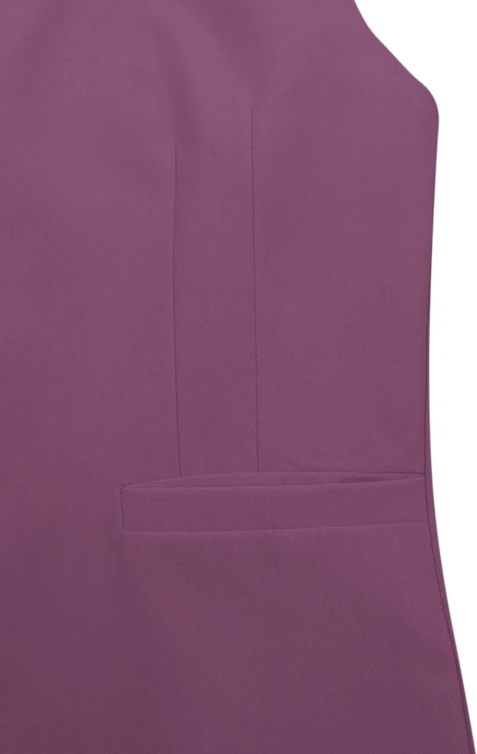 Fallorchid Womens Round neck Suit Vest Sleeveless Button Business Jacket Waistcoat Top