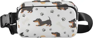 Fanny Pack for Women Men Cute Dachshund Paws Belt Waist Pack Bum Bag Wallets for Running Cycling Hiking Travel Workout with Adjustable Strap