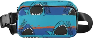 Fanny Pack for Women Men Shark Blue Strips Belt Waist Pack Bum Bag Wallets for Running Cycling Hiking Travel Workout with Adjustable Strap