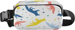 Fanny Packs for Women Men Color Foxes Dot Belt Bag Waist Pouch Packs Crossbody Bag Running Hiking Fanny Pack Gifts for Girls Boys