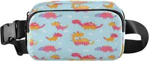 Fanny Packs for Women Men Cute Red Orange Dinosaurs Belt Bag Waist Pouch Packs Crossbody Bag Running Hiking Fanny Pack Gifts for Girls Boys