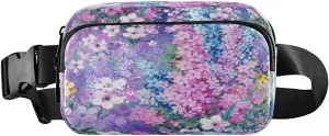 Fanny Packs for Women Men Flowers Rose Peony Paisley Butterfly Belt Bag Waist Pouch Packs Crossbody Bag Running Hiking Fanny Pack Gifts for Girls Boys