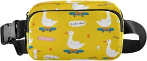 Fanny Packs for Women Men Goose Skate Duck Belt Bag Waist Pouch Packs Crossbody Bag Running Hiking Fanny Pack Gifts for Girls Boys