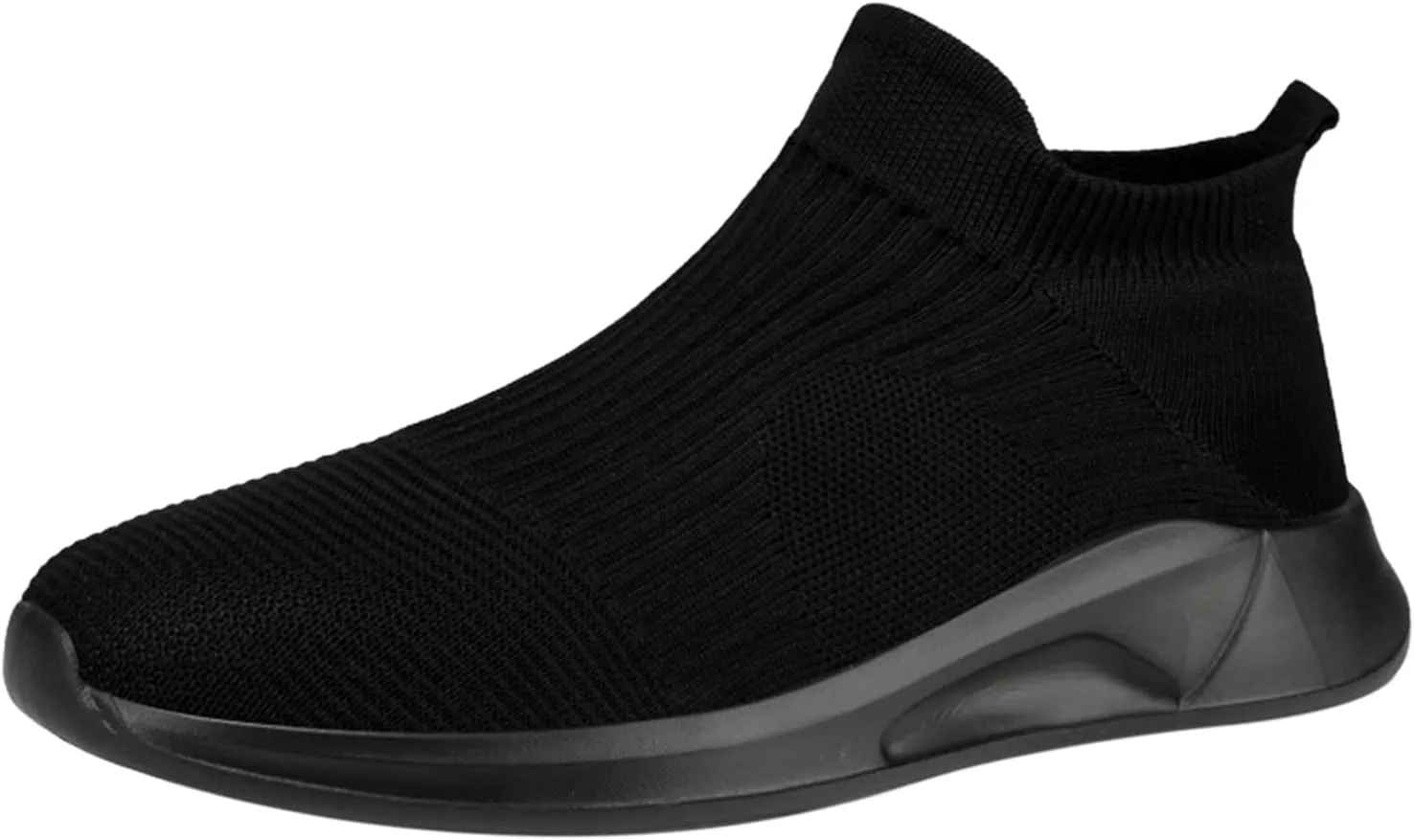 Fashion Spring and Summer Men Sports Shoes Flat Bottom Lightweight Slip On Fly Woven Mesh Mens Sneaker Socks No Show