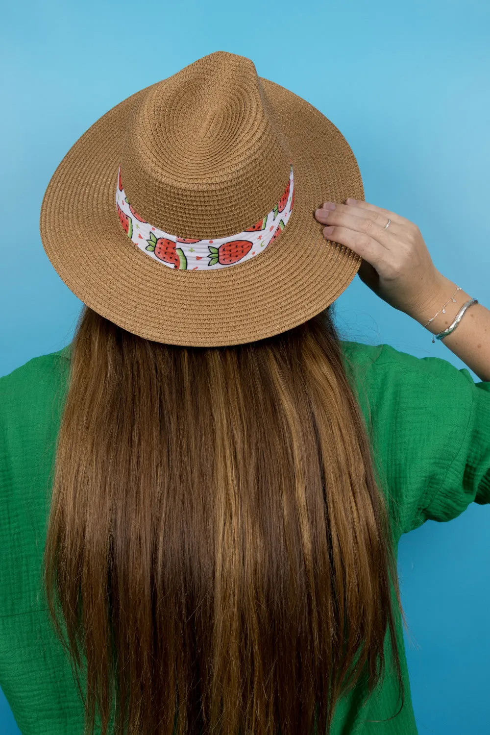 Fedora Sun Hat - Saint Tropez - Strawberries   Watermelon