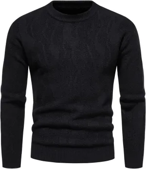 Flannel Coat Men Mens Winter Fashion Casual Knitted Wool Round Neck Solid Color Coat Covers Garment Bag