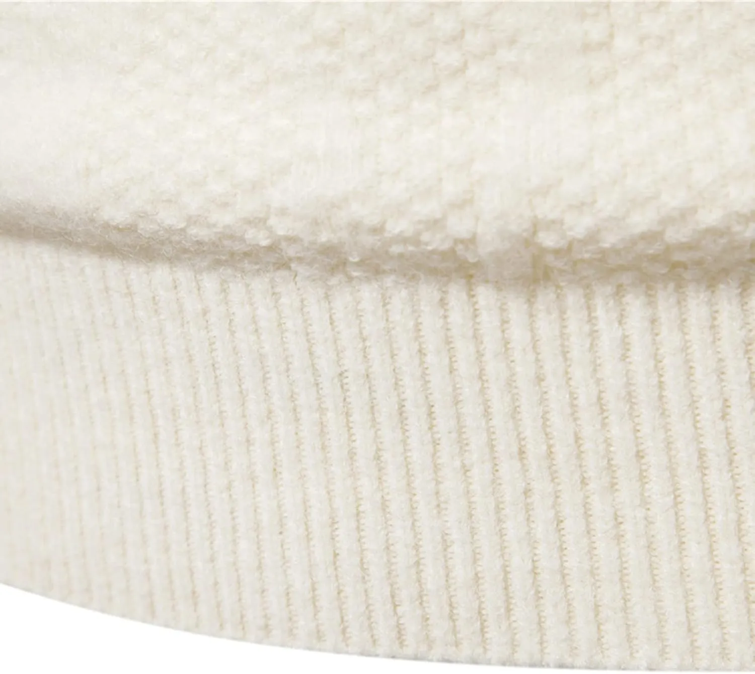 Flannel Coat Men Mens Winter Fashion Casual Knitted Wool Round Neck Solid Color Coat Covers Garment Bag