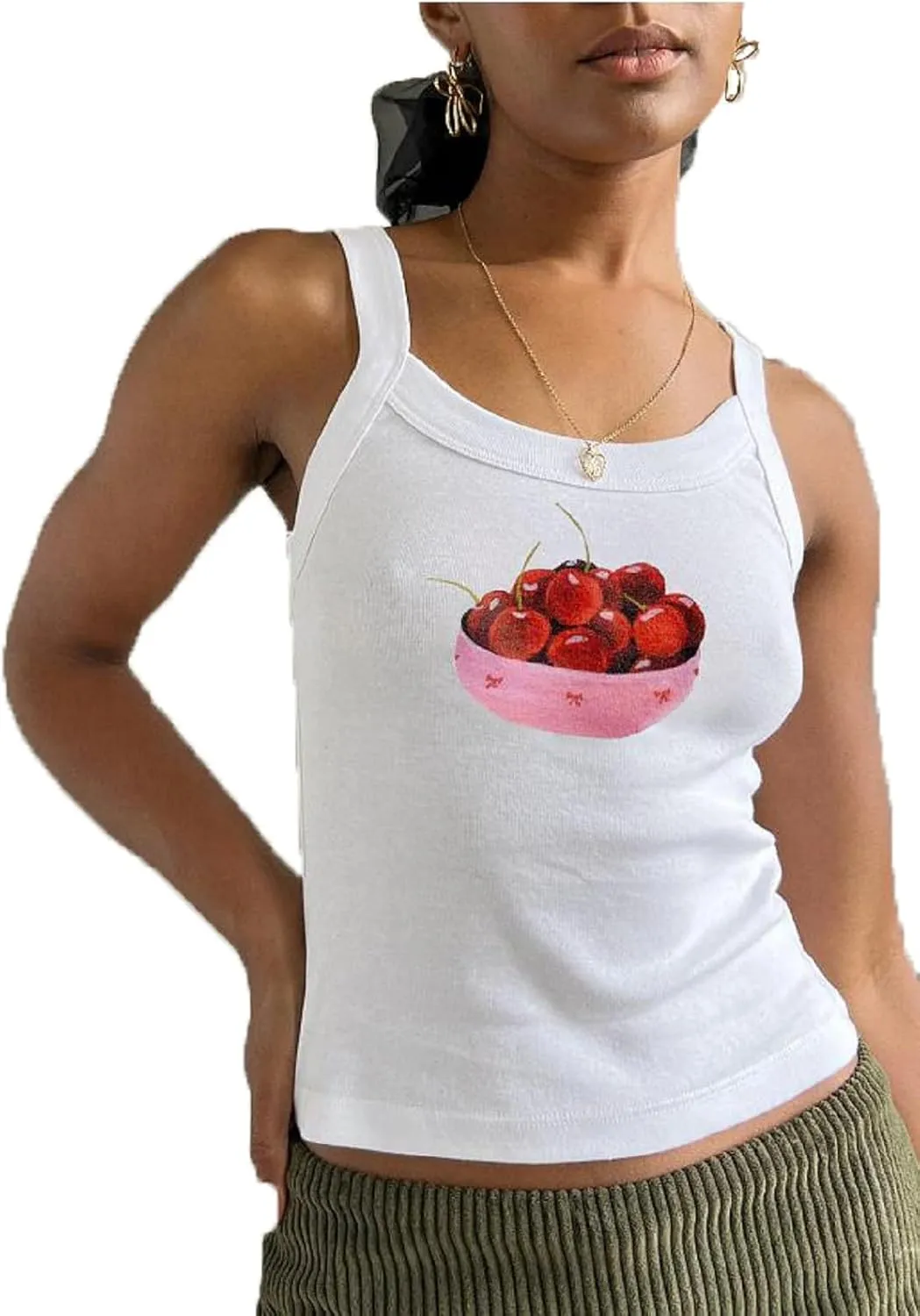 Floral Print Tank Tops Women Y2k Spaghetti Strap Graphic Cami Tank Tops Sleeveless Cute Going Out Crop Tops
