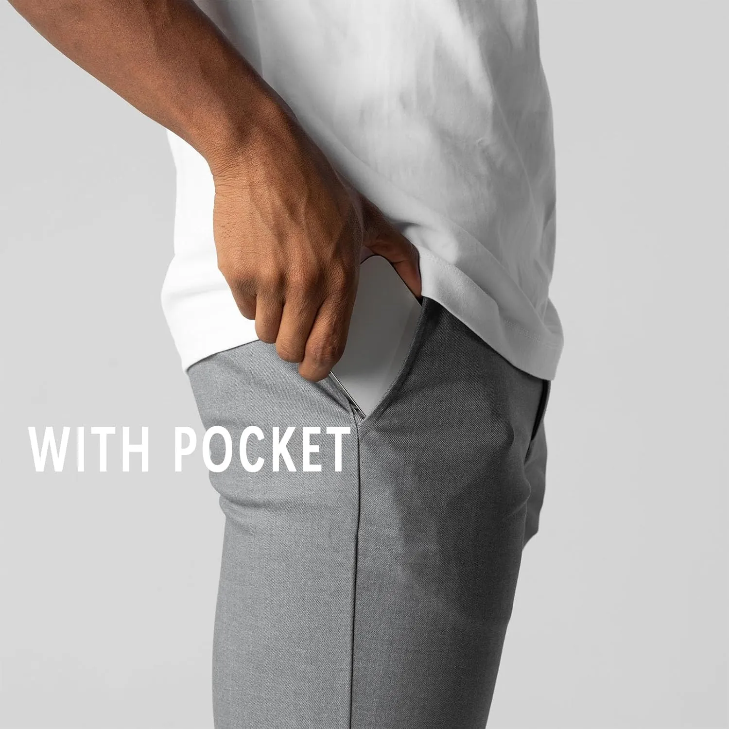 Foueo Active Chinos,Active Chinos Pants,Men's Basic Casual Slim Fit Stretch Chino Pants