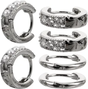 GALPADA Minimalist Hoop Earrings for Women Stylish Dangle Earrings Fashion Jewelry Set Aesthetic Design