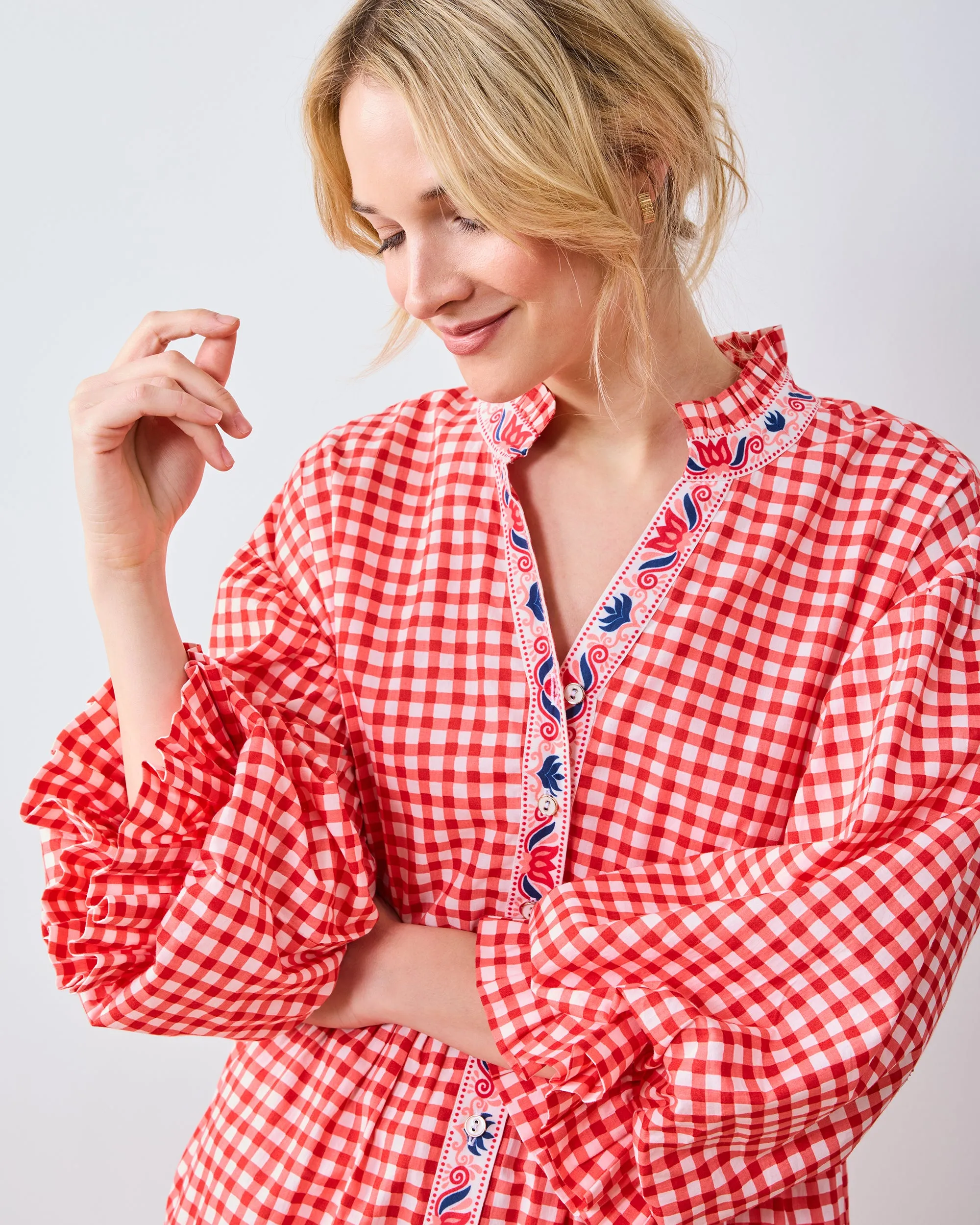Garden Gingham - Rosalita Dress - Picnic Red