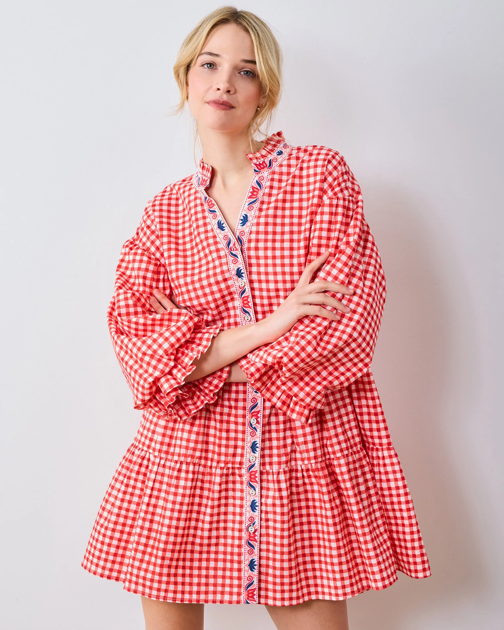 Garden Gingham - Rosalita Dress - Picnic Red
