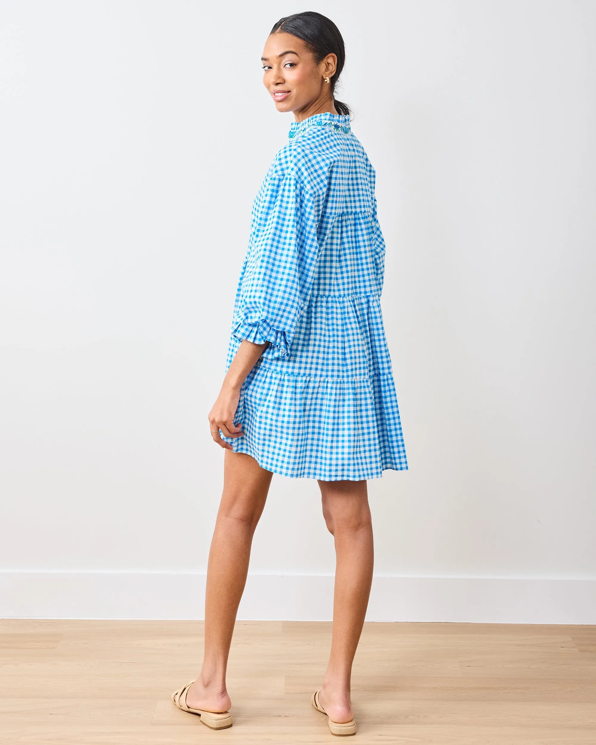 Garden Gingham - Rosalita Dress - Soft Blue