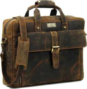 Genuine Leather briefcases for men 17 inches computer bag for mens | Laptop bag, Work bag, Business and Office Bag
