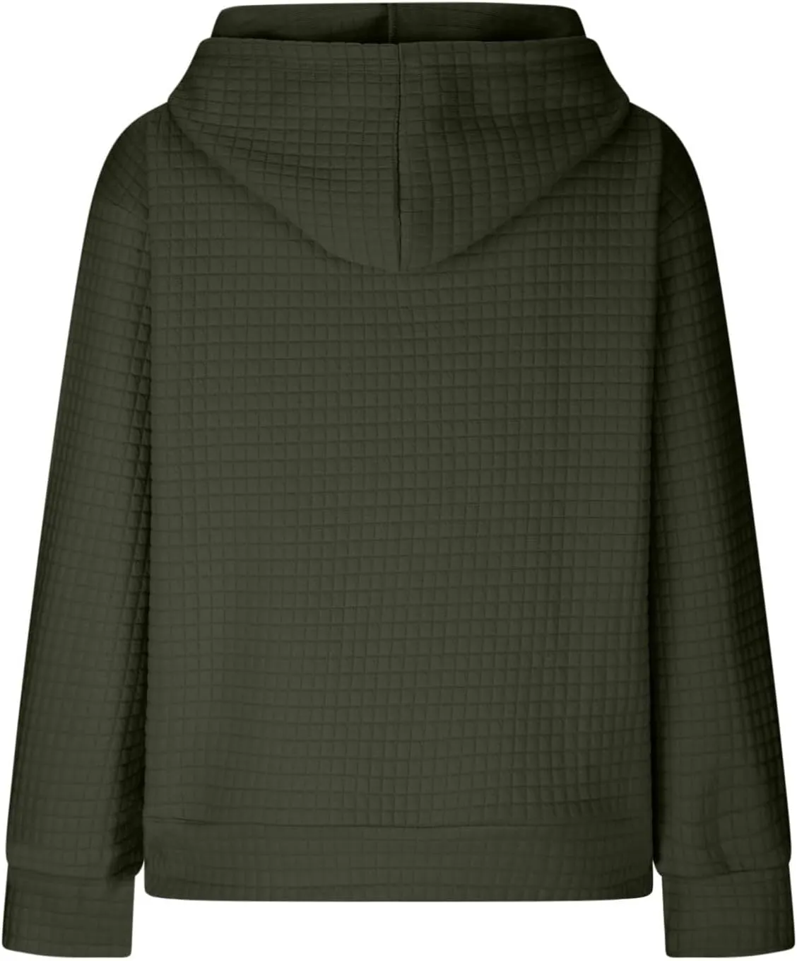 GOFULY Womens Hoodies Pullover Fall Waffle Knit Sweatshirt Winter Long Sleeve Shirts Solid Drawstring Hoodies With Pocket