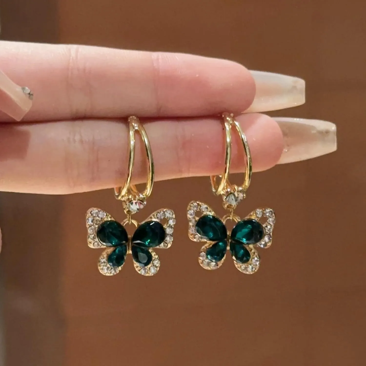 Gold Dangle Earrings for Women,Dainty Sterling Silver Bowknot Crystal Long Tassel Chain Earrings Jewelry Gifts for Mom Wife